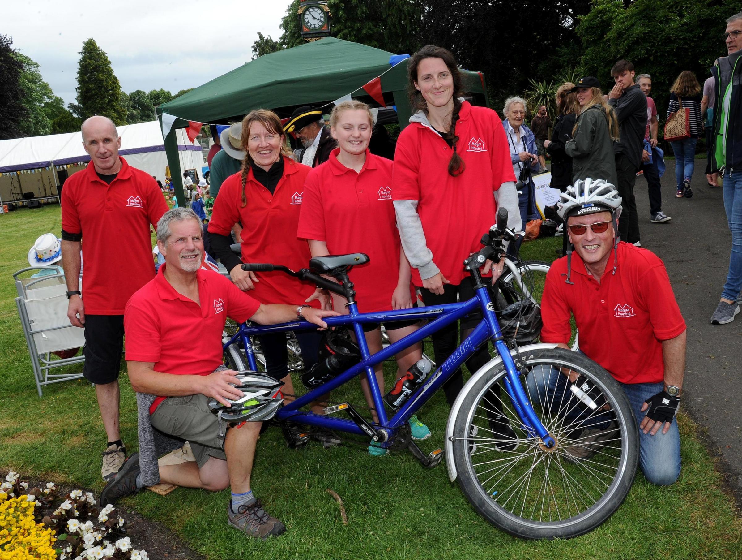 Tandem bike ride races past fundraising 